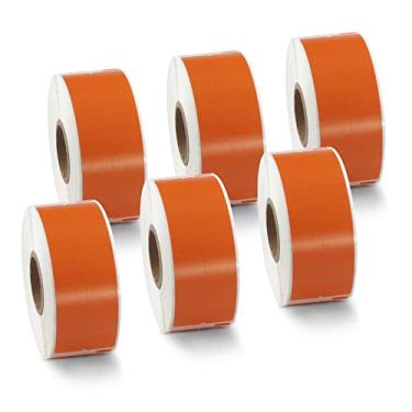 Imagem de BETCKEY Etiquetas coloridas compatíveis com etiquetas de pasta de arquivo Dymo 30277 (9/40.6 cm x 3-7/40.6 cm), compatíveis com impressoras de mesa Dymo LabelWriter Thermal 450, 4XL e Zebra [6 rolos,