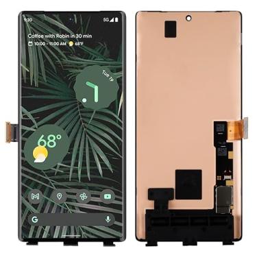 Imagem de SwarKing Substituição de tela digital LCD compatível com Google Pixel 6 Pro GX7AS GB62Z G1AZG (preto com moldura) Montagem digitalizador de tela sensível ao toque LCD com ferramentas de reparo - 17.5