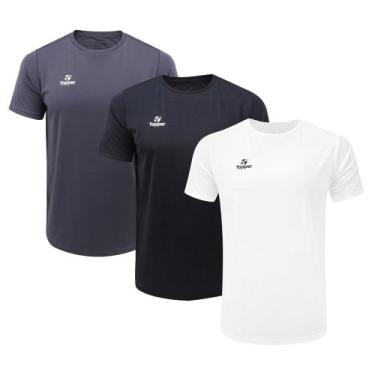 Imagem de Kit 3 Camisetas Topper Classic New Masculina