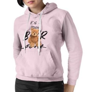 Imagem de Moletom Feminino Urso Ted Blusa De Frio Canguru Estampado-Feminino