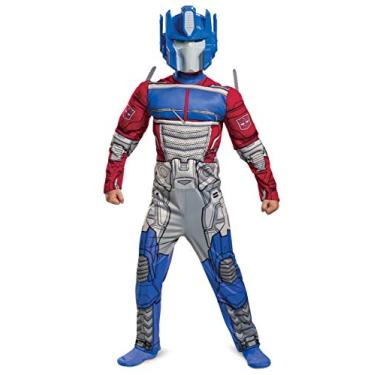 Imagem de Optimus Prime Costume, Muscle Transformer Costumes for Boys, Padded Character Jumpsuit, Kids Size Medium (7-8)