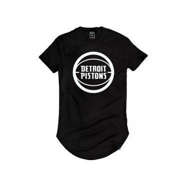 Imagem de Camiseta Longline Detroit Pistonss Ben Wallace Rose Basquete