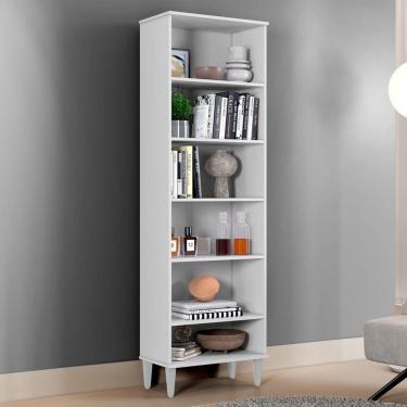 Imagem de Armário Multiuso Manaus 5 Prateleiras Branco - Kaiki Móveis