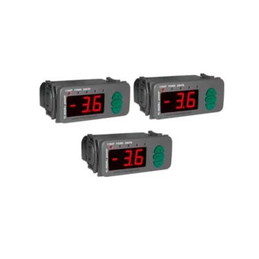Imagem de Kit 3un Controlador de Temperatura Termostato Full Gauge TC900E - Bivolt