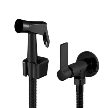 Imagem de Ducha Higiênica Completa Preto Fosco Black Metal, Bide, Chuveiro Intimo, Chuveiro, Duchinha, Kit Banheiro, Salao de Beleza