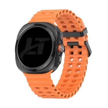 Imagem de Pulseira Ondas LTimports compativel com Galaxy Watch Ultra 47mm Sm-L705 / Sm-L705F LTE (LT-Laranja)