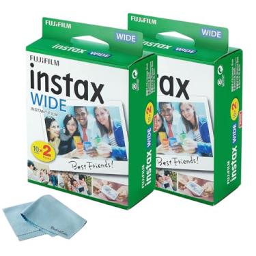 Imagem de Fujifilm Filmes instantâneos Instax Wide para Fuji Instax Wide (40 exposições) + pano de limpeza de microfibra BluebirdSales