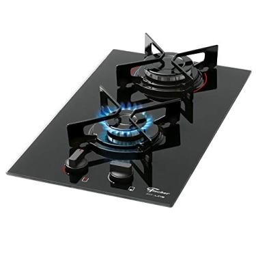 Imagem de FISCHER COOKTOP À GÁS 2 BOCAS FIT LINE MESA VIDRO PRETO BIVOLT - 27185-60015