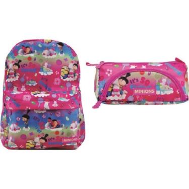 Imagem de Kit Mochila de Costas + Estojo Duplo Agnes e Unicórnio Meu Malvado Favorito Xeryu`s