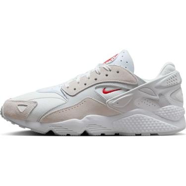 Imagem de Nike Tênis masculino Air Huarache Runner, Summit branco/pó fóton/branco/vermelho universitário, 38