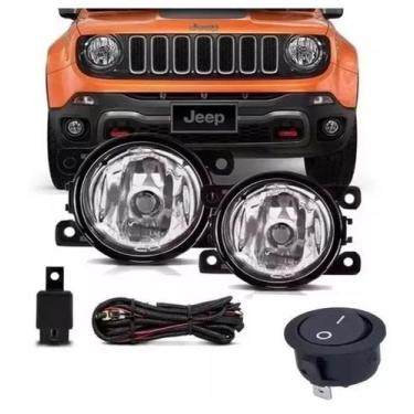Imagem de Kit Farol De Milha Neblina Auxiliar Jeep Renegade 2020 Pcd - TIGER