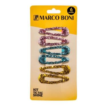 Imagem de Kit 6 Tic Tac Cabelo Shine Brilho Adulto Infantil Marco Boni, Colorido