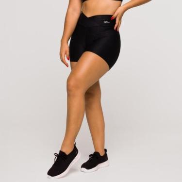 Imagem de Short Fitness Feminino Academia Poliamida Cós Cruzado Treino - LOT FIT