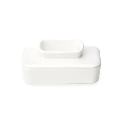 Imagem de Sweese Manteiga com tampa para bancada, manteiga francesa para deixar no balcão com linha de água, prato de manteiga de porcelana, suporte de manteiga e recipiente ótimo para decoração de cozinha,