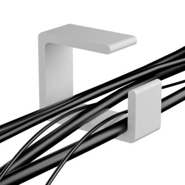 Imagem de Kit 8 Suporte Organizador de Fios Cabos de Mesa - Deliquadros