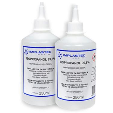 Imagem de Kit 2 Álcool Isopropilico 250ml - 99,8% Isopropanol Limpeza Eletrônica