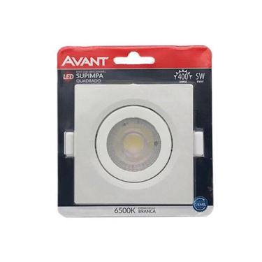 Imagem de Dicroica Spot Direcionável Lampada Led 5w Quadrada Avant Supimpa Kit 5