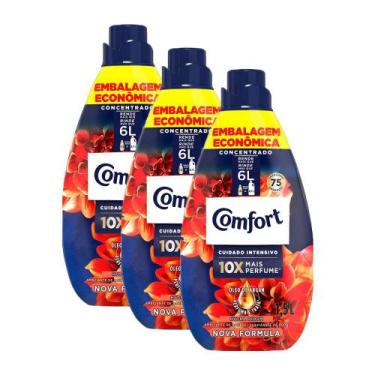 Imagem de Kit 3 Amaciantes Concentrados Comfort Hydra Sérum 1.5L cada