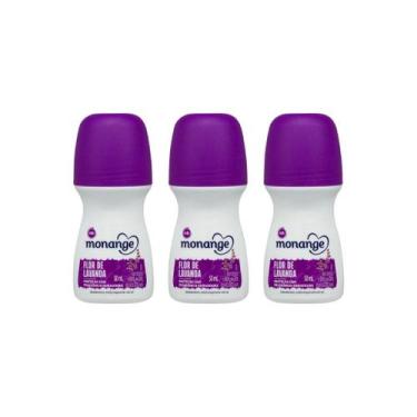 Imagem de Desodorante Roll-On Monange 50Ml Flor Lavanda-Kit C/3Un