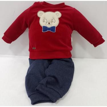 Imagem de Conjunto Bebê Luxo Inverno Zafielo Plush Pettenati Ref 3002, Vermelho,