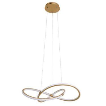 Imagem de Pendente Moderno Dourado 60cm Led 40W 4000K Bivolt - PARIS LUZ