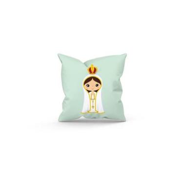 Imagem de Almofada Decorativa Cheia c/ Zíper 25x25 Nossa Senhora de Fátima - Del