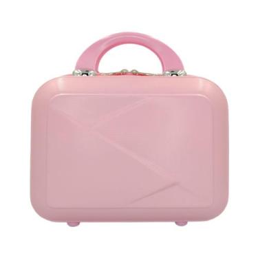 Imagem de Frasqueira Maleta Viagem de Mão Nécessaire Abs Reforçada Rosa 3D - Kin