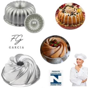 Imagem de Kit De 1 Forma Vulcão Com Furo Para Bolo Nórdico Nordic Cake + 1 Flor 