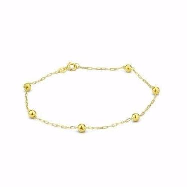 Imagem de Pulseira De Ouro 18k Bolinha 5mm - DG Presentes