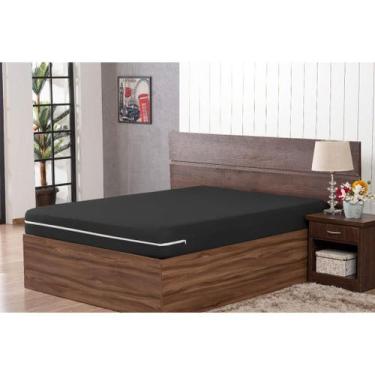 Imagem de Capa De Colchao Queen Box Com 35 Altura Microfibra Com Ziper - De Luca