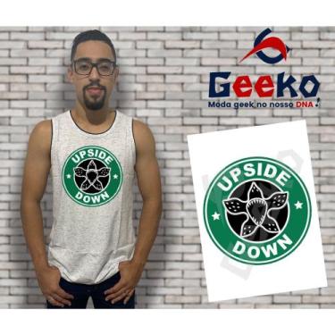 Imagem de Regata Stranger Things Upside Down Geeko, Branco, GG