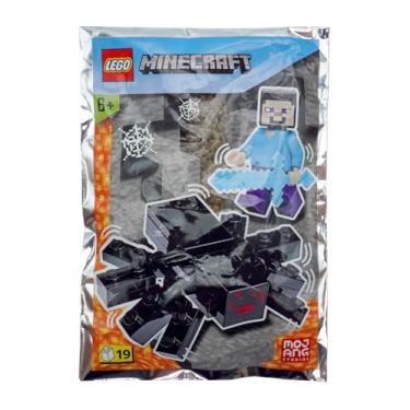 Imagem de LEGO Minecraft: Steve Minifigure with Pickaxe and Spider