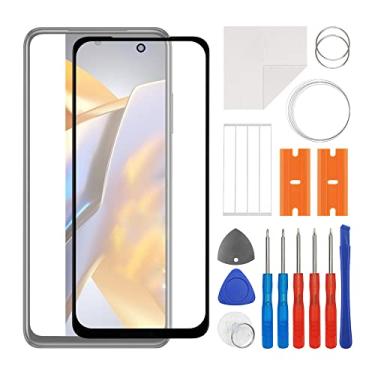Imagem de SWARK Substituição da lente do painel externo de vidro frontal + OCA compatível com Poco M5s 2207117BPG (sem tela LCD e digitalizador de toque) com kit de reparo