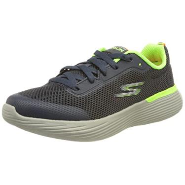 Imagem de Skechers Tênis masculino Go Run 400 V2-Omega, Azul marinho/limão, 11.5 Little Kid