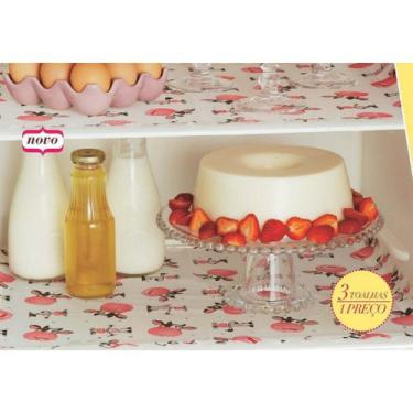 Imagem de Kit 6 Toalhas Para Geladeira Estampa Coruja e Vaquinha Rosa - JW SHOP