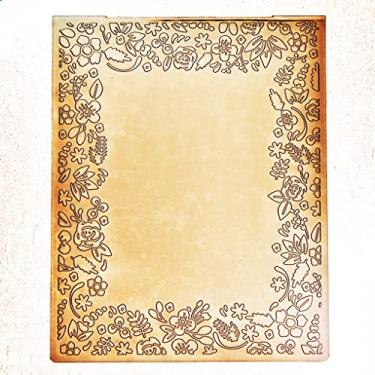 Imagem de DDOUJOY Pastas de gravação de plástico com moldura de folhas de flores para fazer cartões, scrapbooking e outros artesanatos de papel 3010905