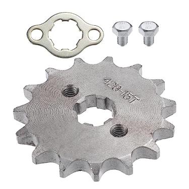 Imagem de X AUTOHAUX 1 conjunto 428 estilo 15 dentes 17 mm ID motocicleta dianteira motor roda dentada adequada para motocicleta 50cc 70cc 110cc 125cc Dirt Pit Bike Mini Bike ATV