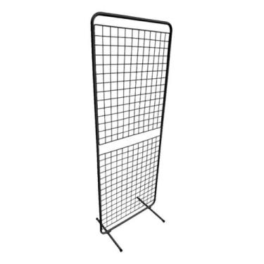 Imagem de Biombo Expositor De Chão Tela Aramado Loja Preto Branco, Preto