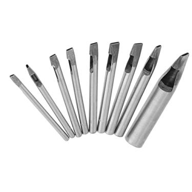 Imagem de 9 Pçs Couro Forma Oval Buraco Perfurador Cinto de Aço Alto Carbono Oco Ferramenta Cortador de Perfuração para Sapatos Bolsas e Carteiras