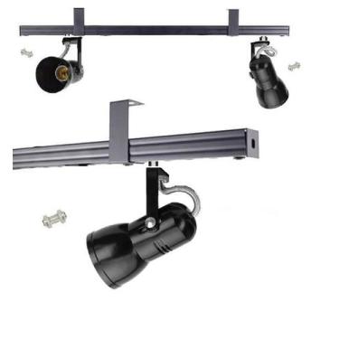 Imagem de Kit 5x Spots Trilho perfilado eletro calha par20 bulbo led - Hiperligh