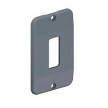 Imagem de Tampa Condulete 1 Tecla PVC 1" CINZA MASSTER - Masster Plast.