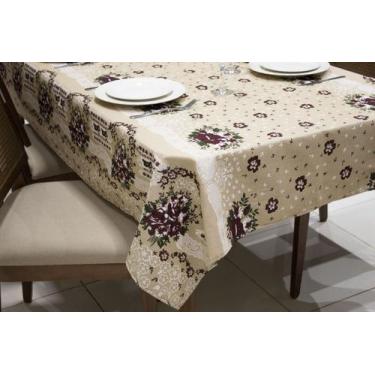 Imagem de Toalha de Mesa Linhão Rústico 8 Lugares 2,50 x 1,45 - Várias Estampas 
