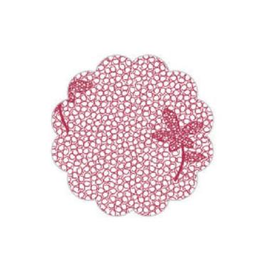 Imagem de Fundo para Docinhos Vermelho Rendado - 7cm - Curifest