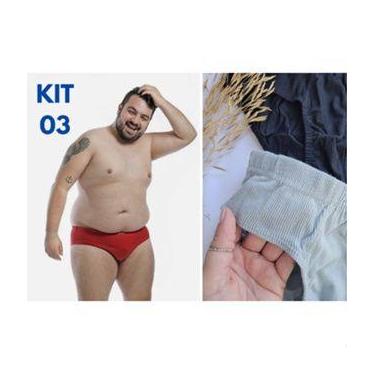 Imagem de Kit 3 cuecas slip algodão tamanho eg1 ao eg4 marca nawes n21, EG4