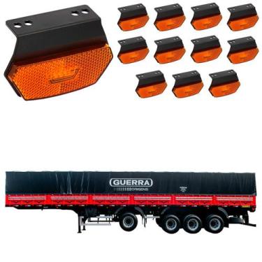 Imagem de 12 Lanterna Diamante Guerra LED Âmbar c/ Suporte - Conect - DW Compone