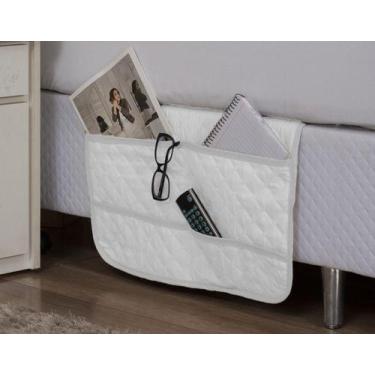 Imagem de Organizador De Cama Duplo para Porta Treco Objetos Controle Remoto Cel