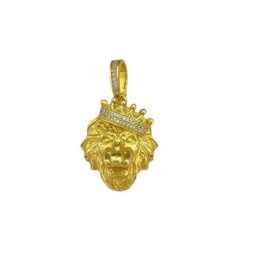 Imagem de Pingente leão m - banhado a ouro 18k - ToJoia18k