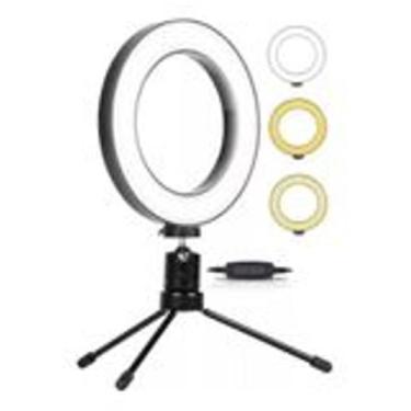Imagem de Ring Light Led com Suporte para Celular 6 Polegada 16cm - 3 temperatur