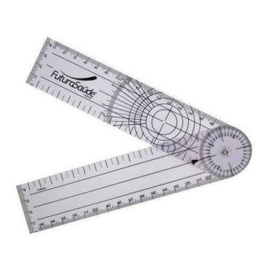 Imagem de Goniômetro Em Pvc 35 Cm Para Medir Angulação Da Amplitude Articular - 