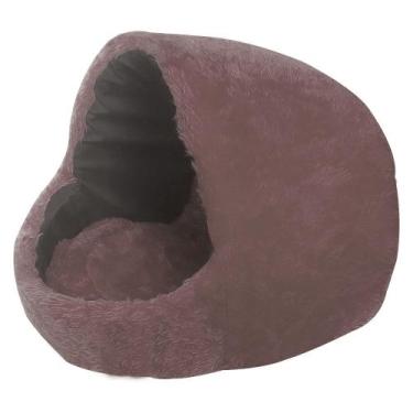 Imagem de Caminha Para Cachorro E Gatos Iglu Nuvem Marrom - Diversos Tamanhos - 